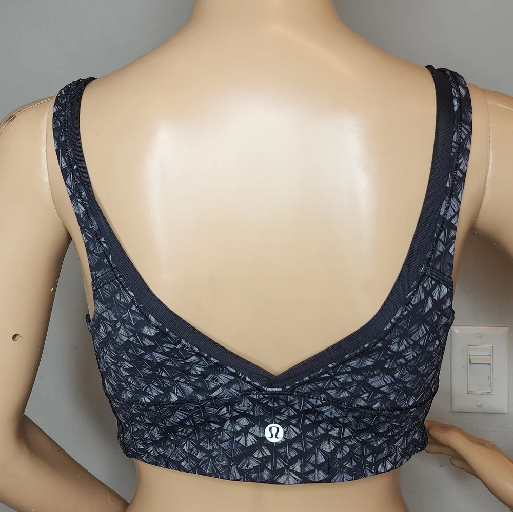 Lululemon Featherlight Bra Iridescent‎ Multi Black / Black size 8